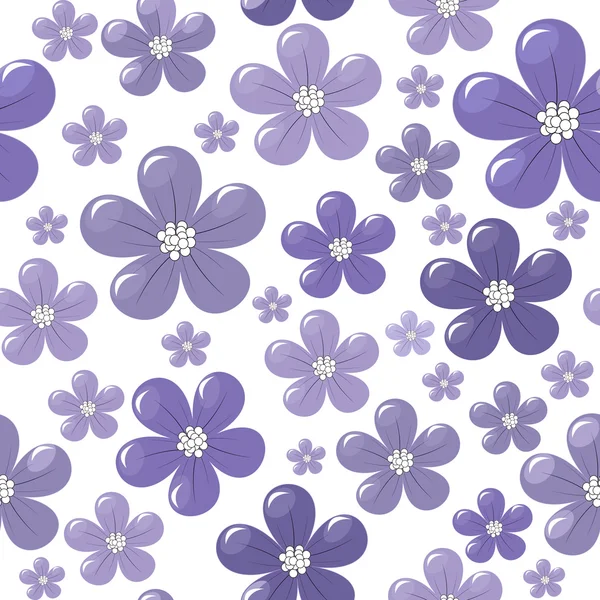 Pattern with purple flowers — Stock Photo, Image