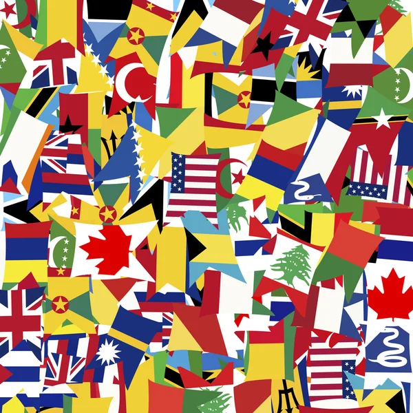 Seamless pattern with world's flags — Stock Photo, Image
