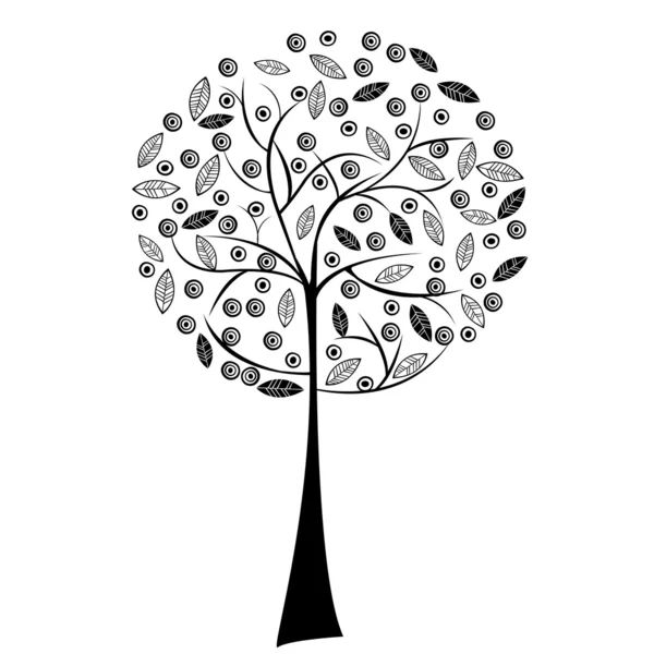 Czarny drzewo stylizowane — Zdjęcie stockowe
