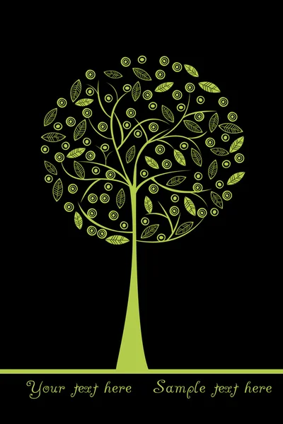 Árbol estilizado verde con lugar para su texto — Foto de Stock