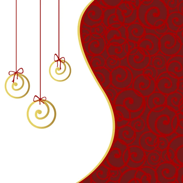 Cartão com bolas de Natal silizadas — Fotografia de Stock