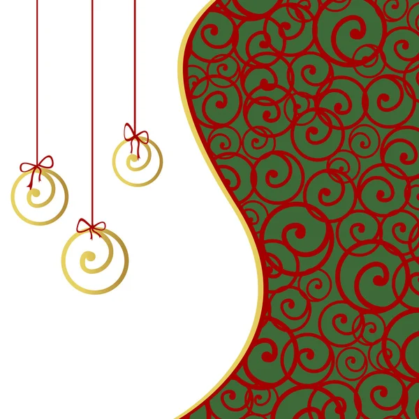 Tarjeta de felicitación con bolas de Navidad estilizadas — Foto de Stock