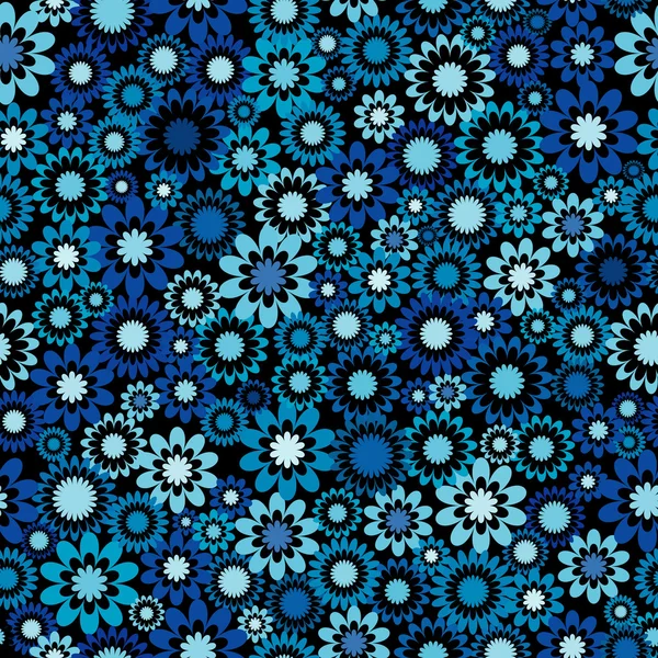 Seamless pattern with blue flowers — Stock Photo, Image