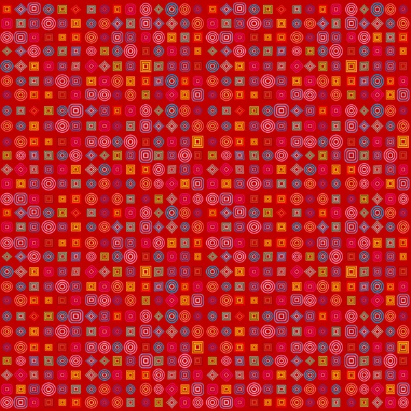 Fundo vermelho com elementos geométricos — Fotografia de Stock