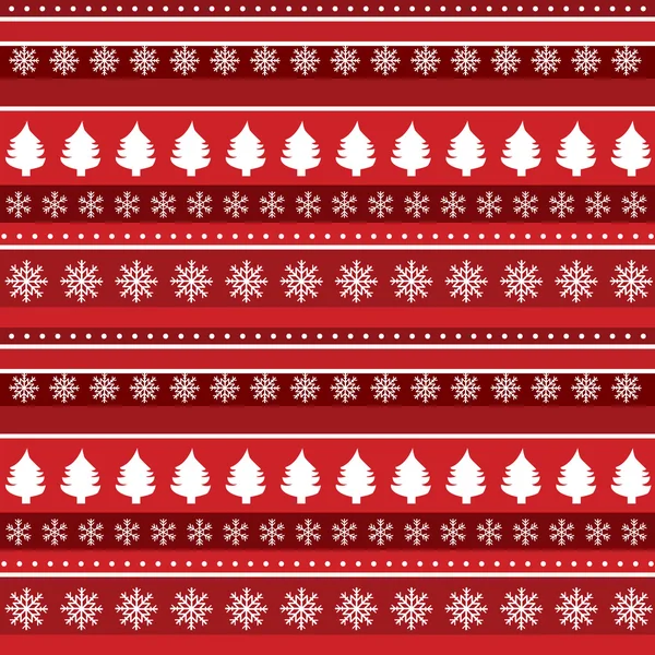 Jul bakgrund med träd och snöflingor — Stockfoto
