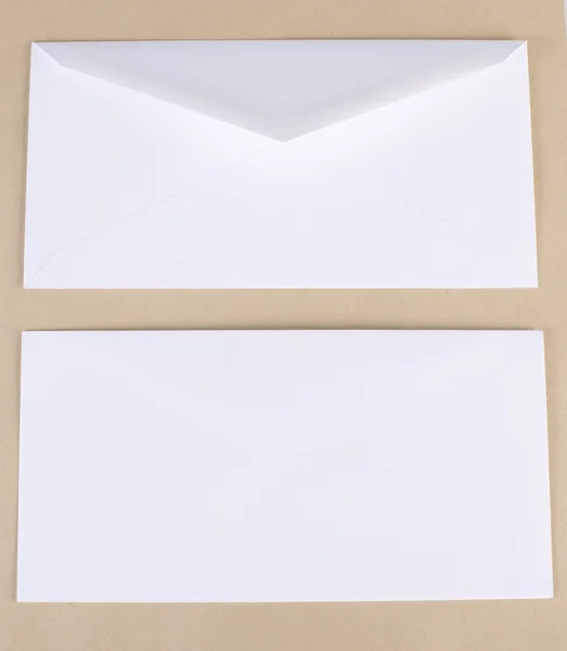 Detailní záběr bílé obálky. — Stock fotografie