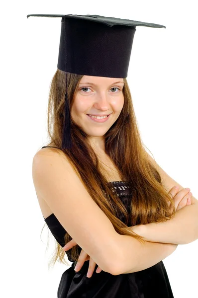 Krásná dívka v klobouku Master — Stock fotografie