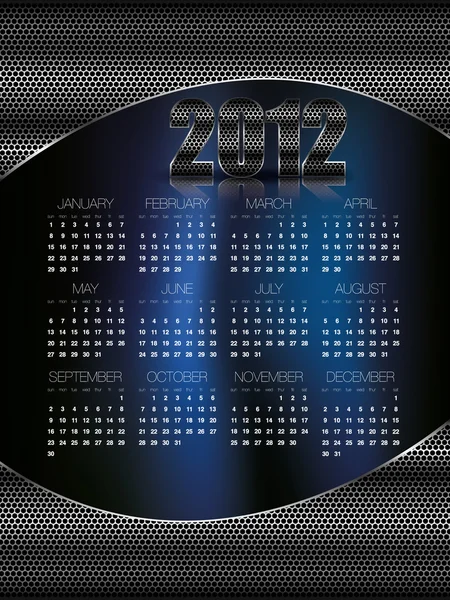 2012 Calendar Abstract — Stock Vector