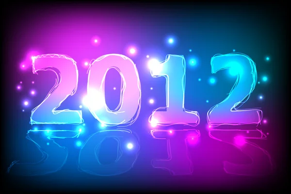 2012 νέο έτος κάρτα — Διανυσματικό Αρχείο