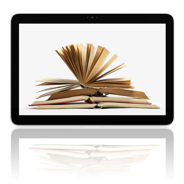 E-kitap e-okuyucu tablet bilgisayar — Stok fotoğraf