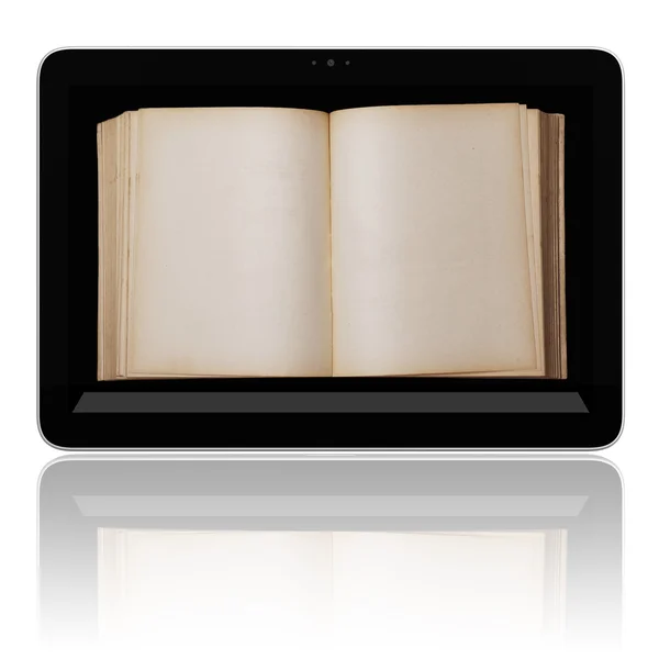 电子书电子书阅读器平板电脑 — 图库照片
