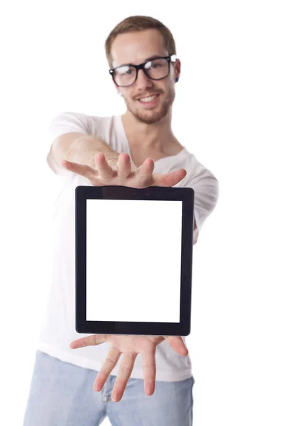 Hombre con Tablet PC —  Fotos de Stock