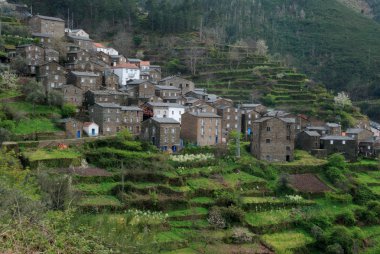 Old moutain village in Portugal clipart