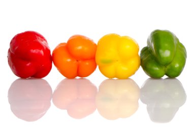 Mixed bell peppers clipart