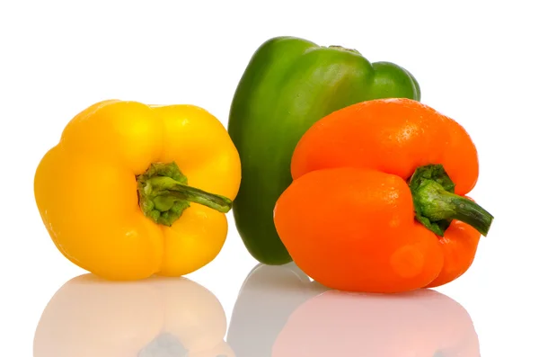 Tři čerstvé papriky — Stock fotografie