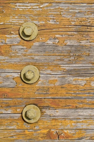 stock image Wooden texture with bolts