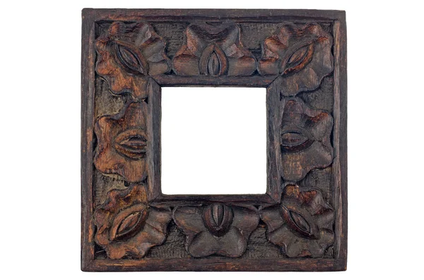 Carved wood picture frame — Stock Photo, Image