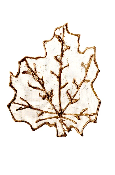 Chistmas dekorativa gyllene blad — Stockfoto