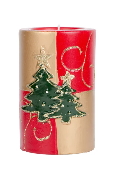 Vánoční svíčka dekorace — Stock fotografie