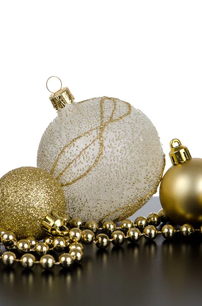 Altın Noel topları — Stok fotoğraf