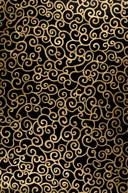 Golden abstract arabesque clipart