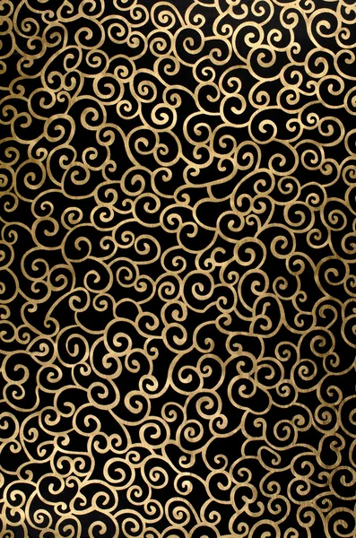 黄金の抽象的なアラベスク — ストック写真