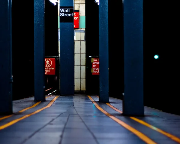 Metro de Wall Street NYC — Fotografia de Stock