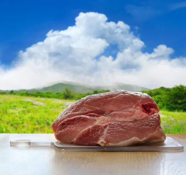 Carne suina fresca (carne ) — Foto Stock