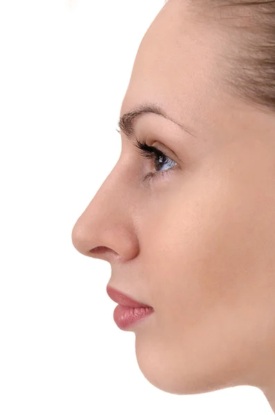 Facial profile of young woman — Stock Photo, Image