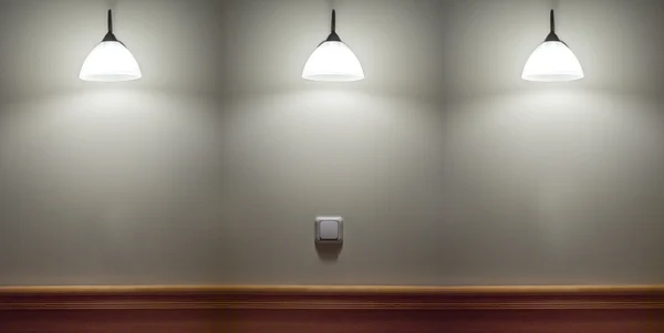 Lámparas de bombilla e interruptores eléctricos — Foto de Stock