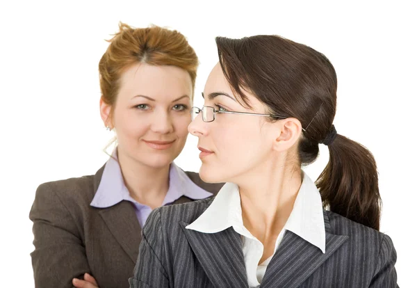 Portrait of two women in office clothes — Stock Photo, Image