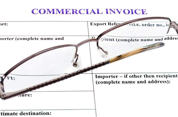 Form of commercial invoice — Stock Photo, Image