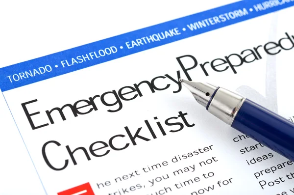 Emergency Preparedness Checklist — Stock Photo, Image