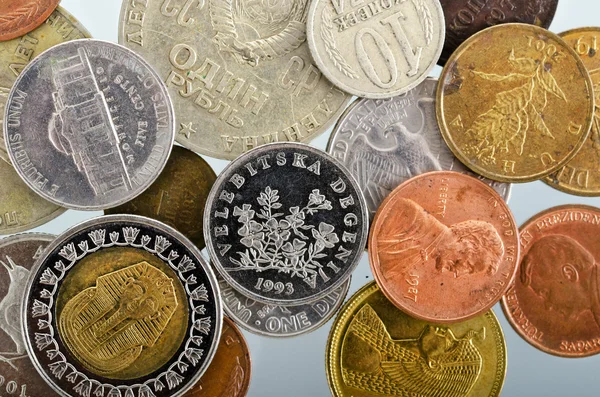 Monedas como fondo — Foto de Stock