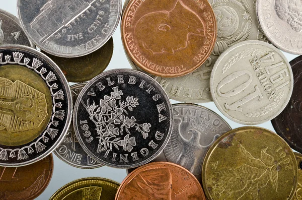 Monedas como fondo — Foto de Stock