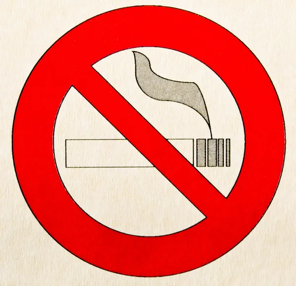 Um sinal de alerta "não fumar " — Fotografia de Stock
