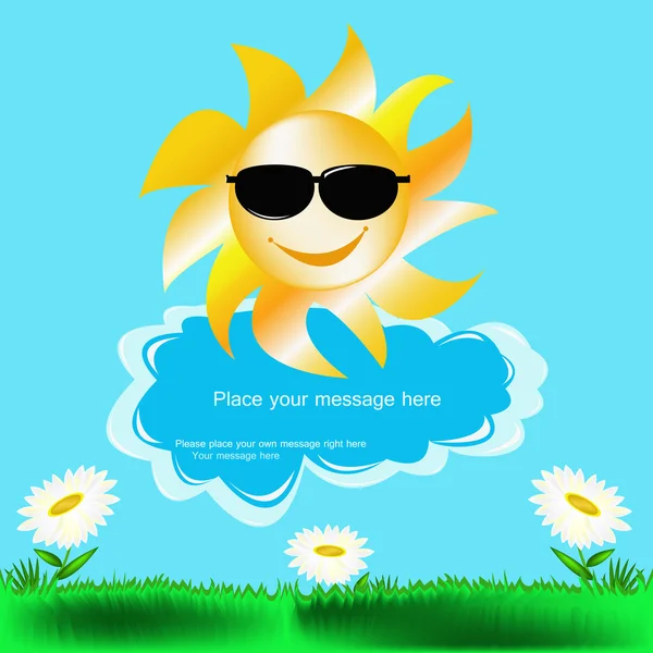 Letní sluneční obrázek — Stockový vektor