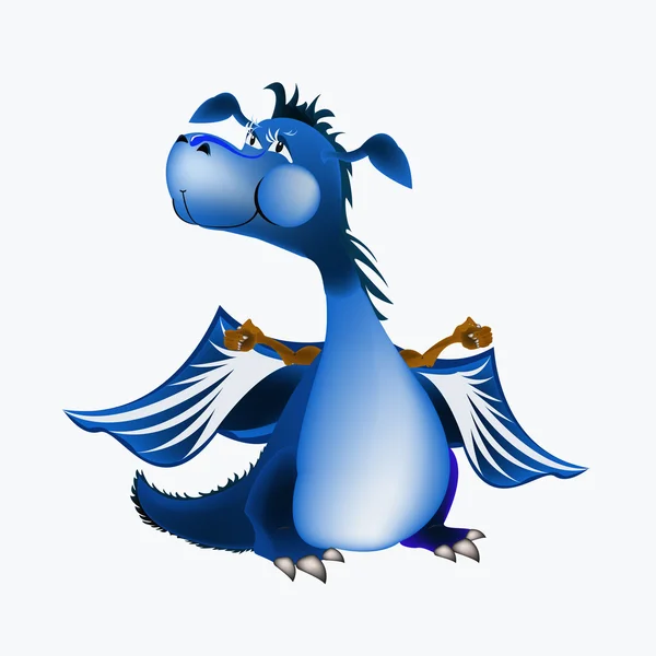 Dark blue dragon-New Year 's a symbol of 2012 — стоковый вектор