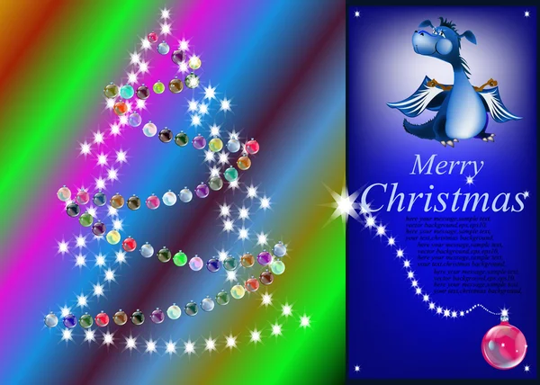 Темно-синій дракон новорічний символ 2012 року — стоковий вектор