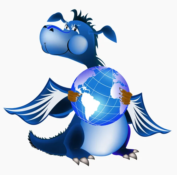 Темно-синій дракон символ нового 2012 року на східному календарі — стокове фото