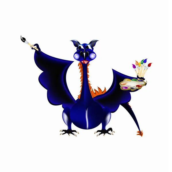 Dark blue dragon-New Year\'s a symbol of 2012