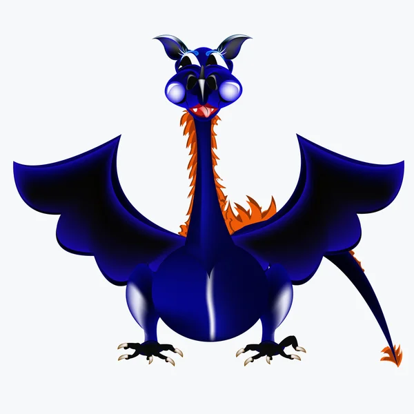 Σκούρο μπλε δράκος-ΠΡΩΤΟΧΡΟΝΙΑΣ ένα σύμβολο του 2012 — Διανυσματικό Αρχείο