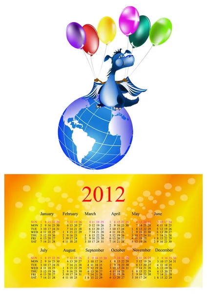2012 年カレンダー — ストックベクタ
