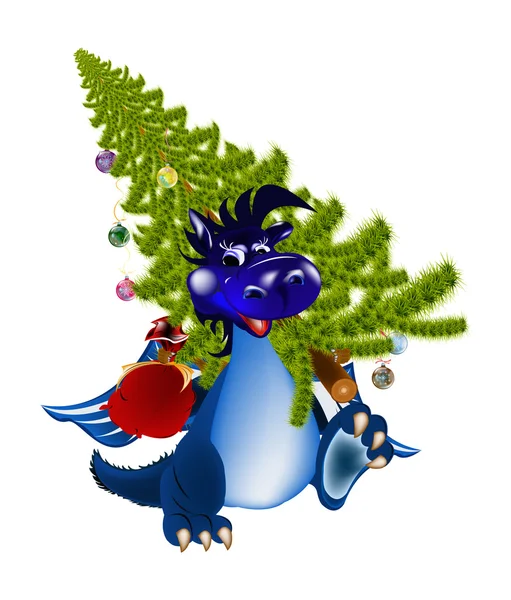 Dark blue dragon-New Year 's a symbol of 2012 — стоковое фото