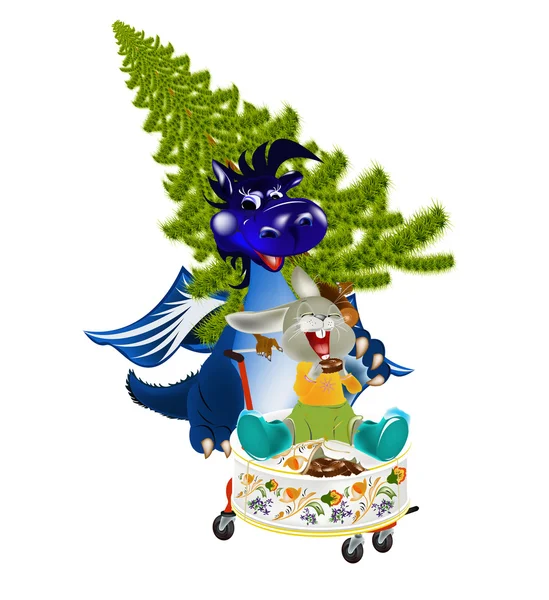 Dark blue dragon-nytt år är en symbol för 2012 — Stockfoto