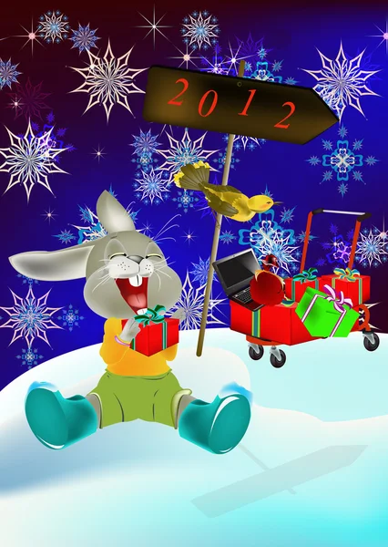 New Year's festliga gåvor — Stockfoto