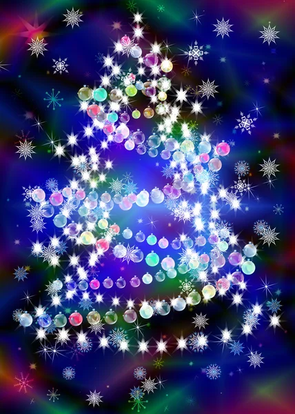 Nový rok slavnostní kožešin strom s věnec — Stock fotografie