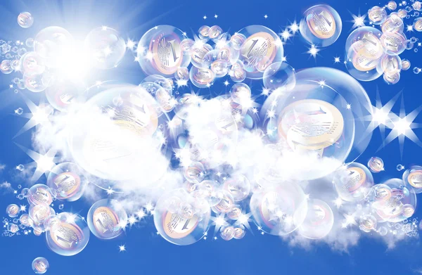 Rosa drömmar i såpbubblor — Stockfoto