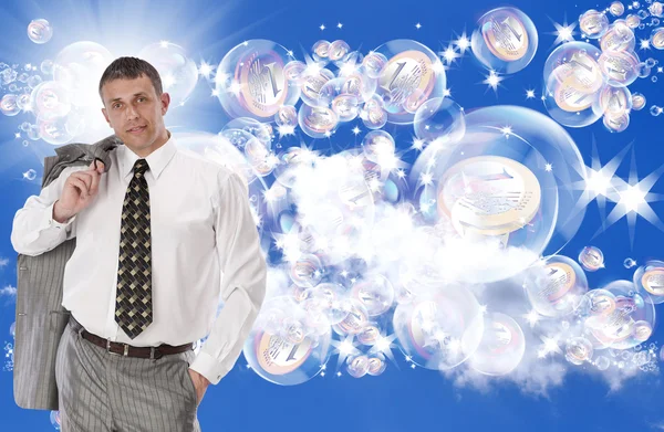 Roze dromen in zeepbellen — Stockfoto