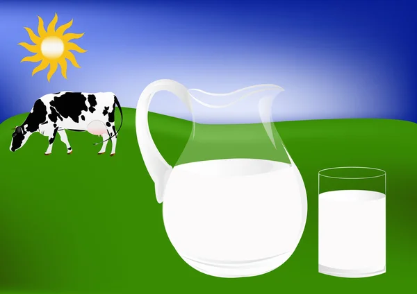 Свіже коров'яче молоко — стокове фото